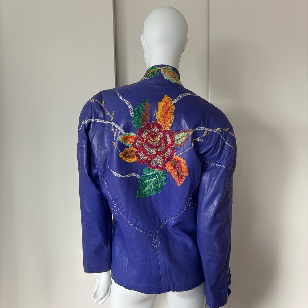 Danier Embroidered Leather Jacket - Picture 4 of 8